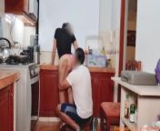 Plumber neighbor visits sexy wife while her husband is not home, happy ending from housewife romance with plumber