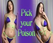 Pick Your Poison Humiliation Game - Goddess Yata - Femdom from disha patani bikini gif