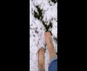Walking in snow, cute feet from tipcee