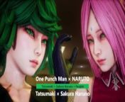 One Punch Man × NARUTO - Tatsumaki × Sakura Haruno × Footjob - Lite Version from 一拳超人 × 火影忍者 龙卷 × 春野樱 × 足交 精簡版