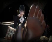 Mistress Elvira's Nylon Stocking Foot Slave Femdom from 3d goddess