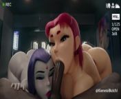 Starfire And Raven Suck Huge Cock from starmir