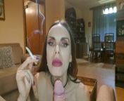 Hot goth slut licking cum (full limited puke edition video on onlyfans) from gagging puke